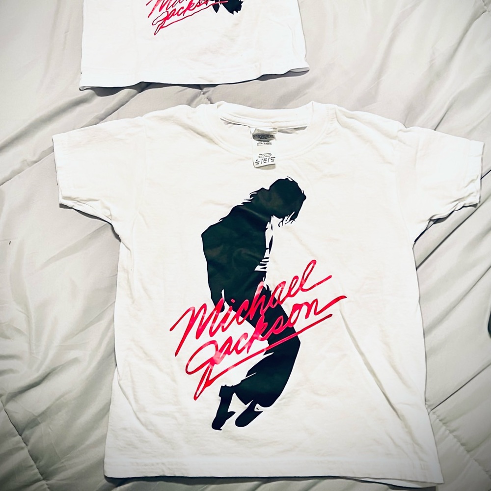 SOLD!   Poshmark won’t fix this! Two (2) Childrens Michael Jackson T-Shirts